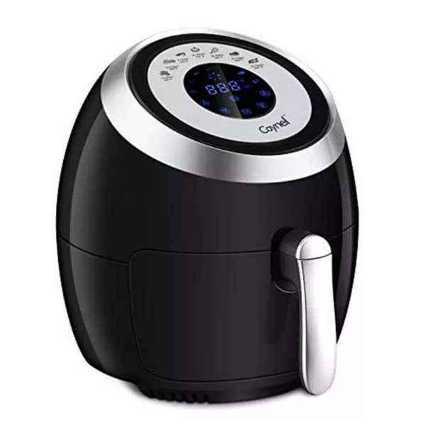 Boyel Living 4.2 qt. 1500-Watt Black 5 l Frying Pot Digital Air Fryer XL Touchscreen Double Basket