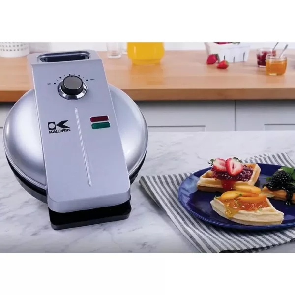 KALORIK Easy Pour Single Waffle Black Belgian Waffle Maker